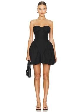 The wolf gang Cece Mini Dress in Noir SMALL